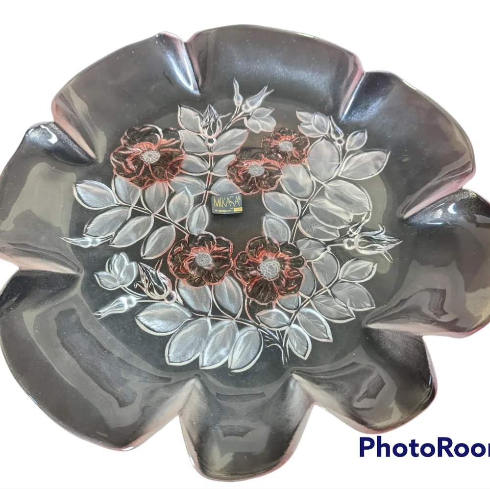 Vintage Mikasa Rosella Light Pink Glass Dish